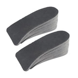 Maxbell PVC Height Increase Insoles Elevator Taller Shoes Inserts For Men Women Black