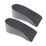 Maxbell PVC Height Increase Insoles Elevator Taller Shoes Inserts For Men Women Black