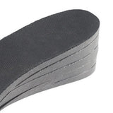 Maxbell PVC Height Increase Insoles Elevator Taller Shoes Inserts For Men Women Black