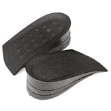 Maxbell PVC Height Increase Insoles Elevator Taller Shoes Inserts For Men Women Black
