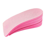 Maxbell PVC Height Increase Insoles Elevator Taller Shoes Inserts For Men Women Pink