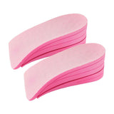 Maxbell PVC Height Increase Insoles Elevator Taller Shoes Inserts For Men Women Pink