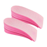 Maxbell PVC Height Increase Insoles Elevator Taller Shoes Inserts For Men Women Pink