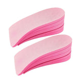 Maxbell PVC Height Increase Insoles Elevator Taller Shoes Inserts For Men Women Pink