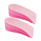 Maxbell PVC Height Increase Insoles Elevator Taller Shoes Inserts For Men Women Pink