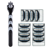 Maxbell Manual Beard Shaver Razors Hair Shaving Trimmer + 12 Pcs 3 Layer Blade Heads