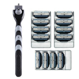 Maxbell Manual Beard Shaver Razors Hair Shaving Trimmer + 12 Pcs 3 Layer Blade Heads