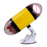 Maxbell Male Masturbation Cup Realistic Oral & Vagina Double Heads Exerciser Yellow