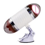 Maxbell Male Masturbation Cup Realistic Oral & Vagina Double Heads Exerciser White