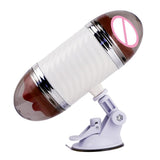 Maxbell Male Masturbation Cup Realistic Oral & Vagina Double Heads Exerciser White