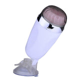 Maxbell Male Masturbator Realistic Anal Masturbation Cup+Rotatable Holder Base White