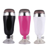 Maxbell Male Masturbator Realistic Anal Masturbation Cup+Rotatable Holder Base White