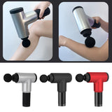 Maxbell 4 Head/Speed Massage Gun Deep Tissue Massager Muscle Relaxing Machine Silver