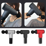 Maxbell 4 Head/Speed Massage Gun Deep Tissue Massager Muscle Relaxing Machine Silver