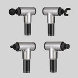 Maxbell 4 Head/Speed Massage Gun Deep Tissue Massager Muscle Relaxing Machine Silver