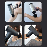 Maxbell 4 Head/Speed Massage Gun Deep Tissue Massager Muscle Relaxing Machine Silver