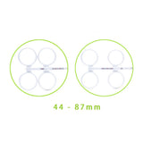 Maxbell +/- 0.50 to +/- 4.00 Optical Plastic Flip Lens Instrument White ±400