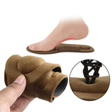 Maxbell 4D Soft Sponge Pain Relief Men's Foot Massage Arch Insoles Shoe Insert Brown
