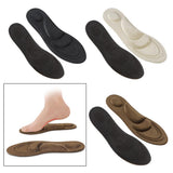 Maxbell 4D Soft Sponge Pain Relief Men's Foot Massage Arch Insoles Shoe Insert Brown