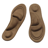 Maxbell 4D Soft Sponge Pain Relief Men's Foot Massage Arch Insoles Shoe Insert Brown