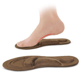 Maxbell 4D Soft Sponge Pain Relief Men's Foot Massage Arch Insoles Shoe Insert Brown