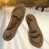 Maxbell 4D Soft Sponge Pain Relief Men's Foot Massage Arch Insoles Shoe Insert Brown
