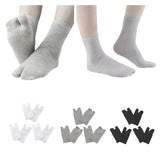 Maxbell 3 Pairs Elastic Cotton Tabi Socks 2 Toe Socks Flip-Flops Socks Unisex Black