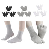 Maxbell 3 Pairs Elastic Cotton Tabi Socks 2 Toe Socks Flip-Flops Socks Unisex Black