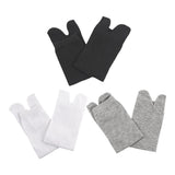 Maxbell 3 Pair Elastic Cotton Tabi Socks 2 Toe Socks Flip-Flops Socks for Men Women
