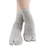 Maxbell 3 Pair Elastic Cotton Tabi Socks 2 Toe Socks Flip-Flops Socks for Men Women