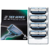 Maxbell 4 Pcs/Set Men's 3 Layers Shaving Razors Refills Cartridge Blade Replacement