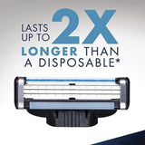 Maxbell 4 Pcs/Set Men's 3 Layers Shaving Razors Refills Cartridge Blade Replacement