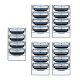 Maxbell 20Pcs/Set Men's 3 Layers Shaving Razors Refills Cartridge Blade Replacement