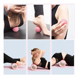 Maxbell 3in1 Foam Roller Kit Deep Tissue Muscle Massager Trigger Point Massage Pink