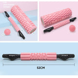 Maxbell 3in1 Foam Roller Kit Deep Tissue Muscle Massager Trigger Point Massage Pink