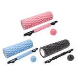 Maxbell 3in1 Foam Roller Kit Deep Tissue Muscle Massager Trigger Point Massage Pink