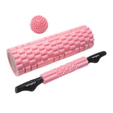 Maxbell 3in1 Foam Roller Kit Deep Tissue Muscle Massager Trigger Point Massage Pink