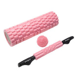 Maxbell 3in1 Foam Roller Kit Deep Tissue Muscle Massager Trigger Point Massage Pink