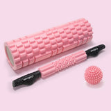 Maxbell 3in1 Foam Roller Kit Deep Tissue Muscle Massager Trigger Point Massage Pink
