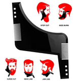 Maxbell Double-sided Beard Comb Facial Hair Trimming Shaping Template Tools Black