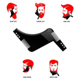 Maxbell Double-sided Beard Comb Facial Hair Trimming Shaping Template Tools Black