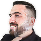 Maxbell Double-sided Beard Comb Facial Hair Trimming Shaping Template Tools Clear
