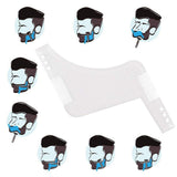 Maxbell Double-sided Beard Comb Facial Hair Trimming Shaping Template Tools Clear