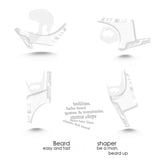Maxbell Double-sided Beard Comb Facial Hair Trimming Shaping Template Tools Clear