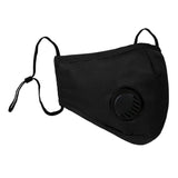 Reusable Respirator Mouth Face Mask Cover w/ Valve Anti Dust Haze Black