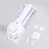 Liquid Soap Dispenser Wall Mount Alcohol Hand Sanitizer Bottle 350ml White