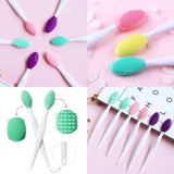 Maxbell Facial Cleanser Face Skin Cleaner Silicone Blackhead Remover Brush Blue