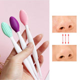 Maxbell Facial Cleanser Face Skin Cleaner Silicone Blackhead Remover Brush Blue