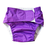 Adult Cloth Diaper Nappy Washable for Disability Incontinence L 03 Purple