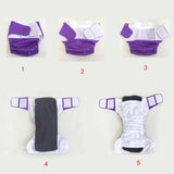 Adult Cloth Diaper Nappy Washable for Disability Incontinence S Gray